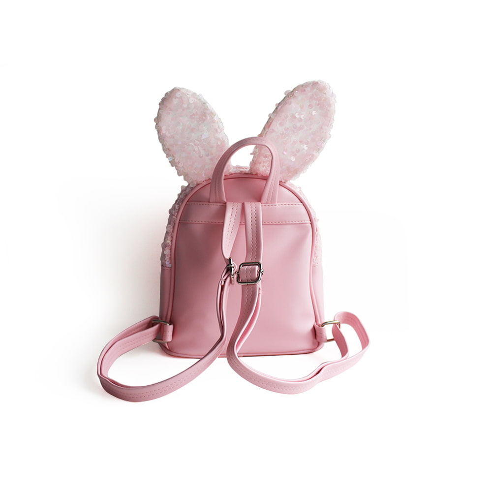 4051 Cute Rabbit Ears Sequin Girls Backpack Bag