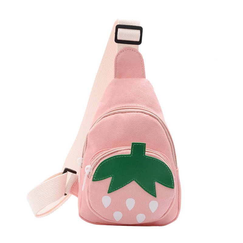 BD-GM17 Multicolor Strawberry Kids Girls Canvas Chest Bag