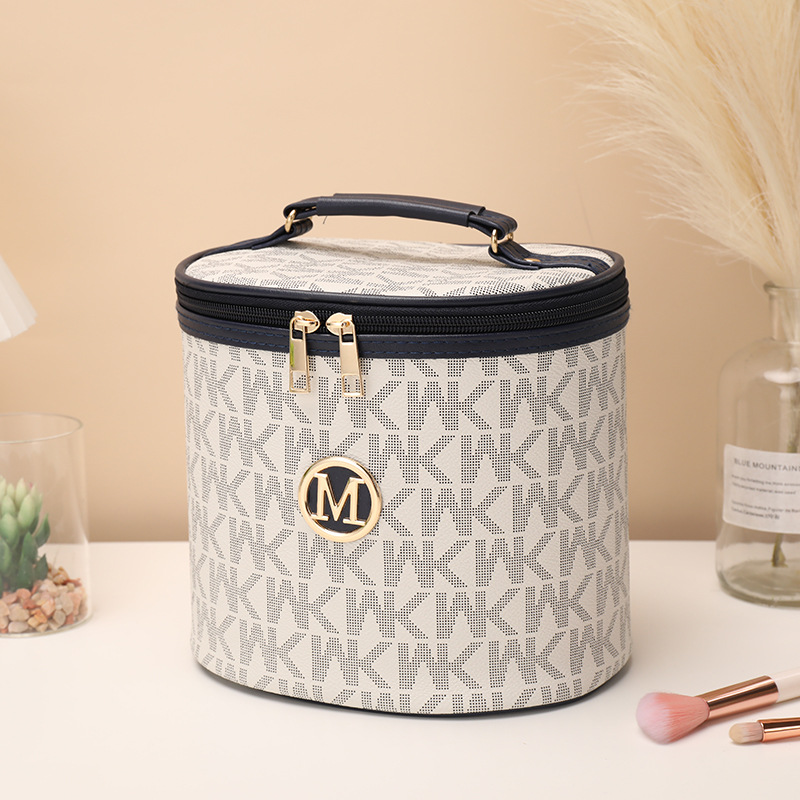 BD-GM121 PU Leather Travel Zipper Cosmetic Organizer Case