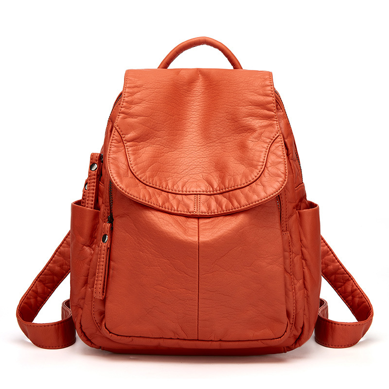 BD-GM129 Soft PU Leather Women Simple Casual Small Backpack