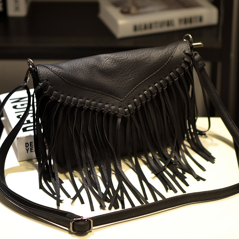 BD-GM137 Vintage PU Leather Fringed Women Crossbody Bag