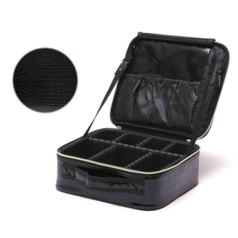 BD-GM120 Crocodile PU Leather Travel Toiletry Makeup Suitcase