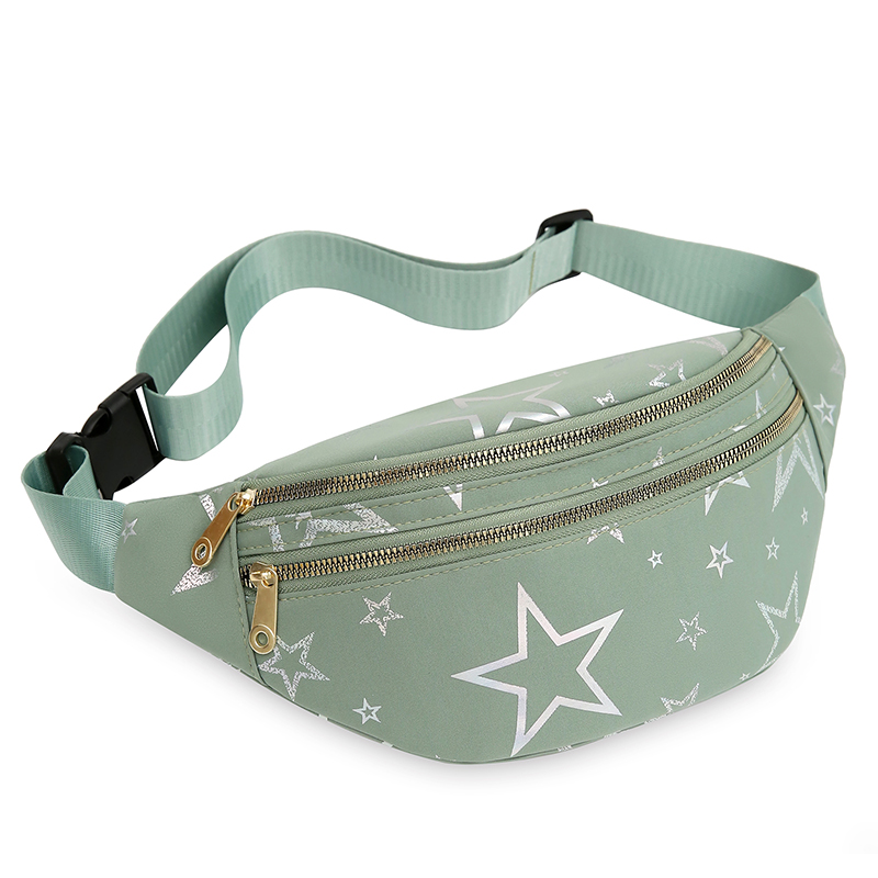 BD-GM160 Casual Solid Color Star Printed Waterproof Fanny Pack