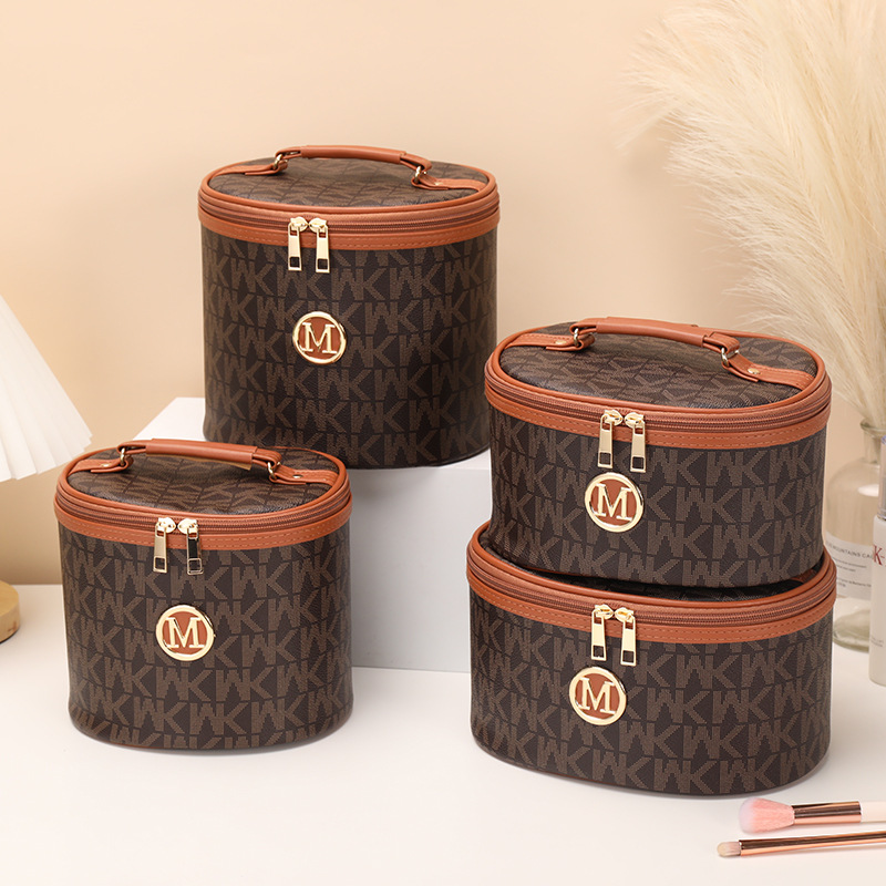 BD-GM121 PU Leather Travel Zipper Cosmetic Organizer Case