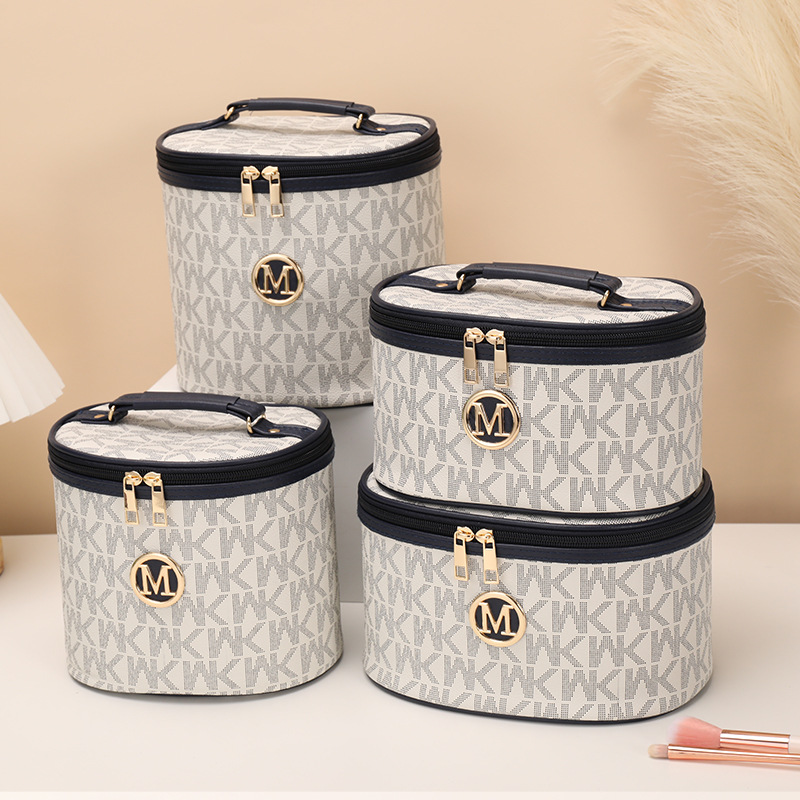 BD-GM121 PU Leather Travel Zipper Cosmetic Organizer Case