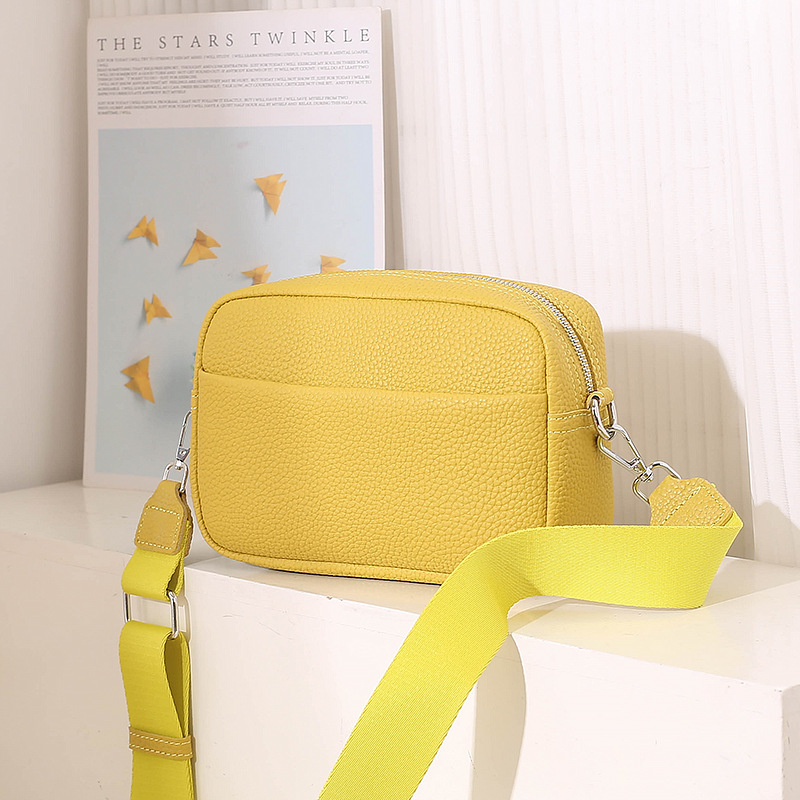 BD-GM133 Solid Color Wide Shoulder Strap Women Crossbody Bag