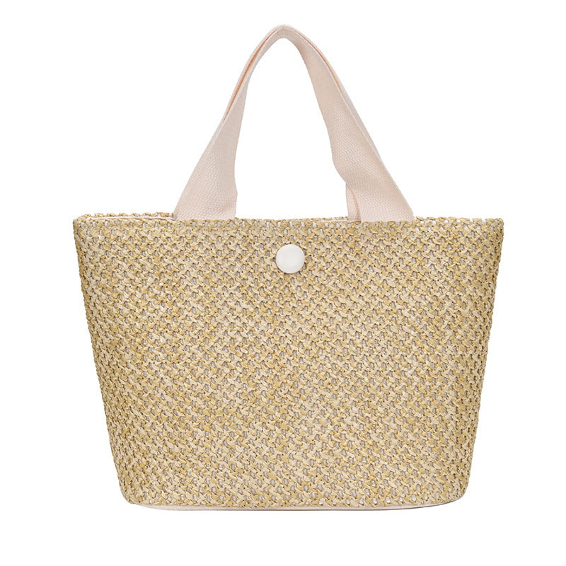 BD-GM30 Elegant Straw Woven Women Holiday Beach Tote Bag