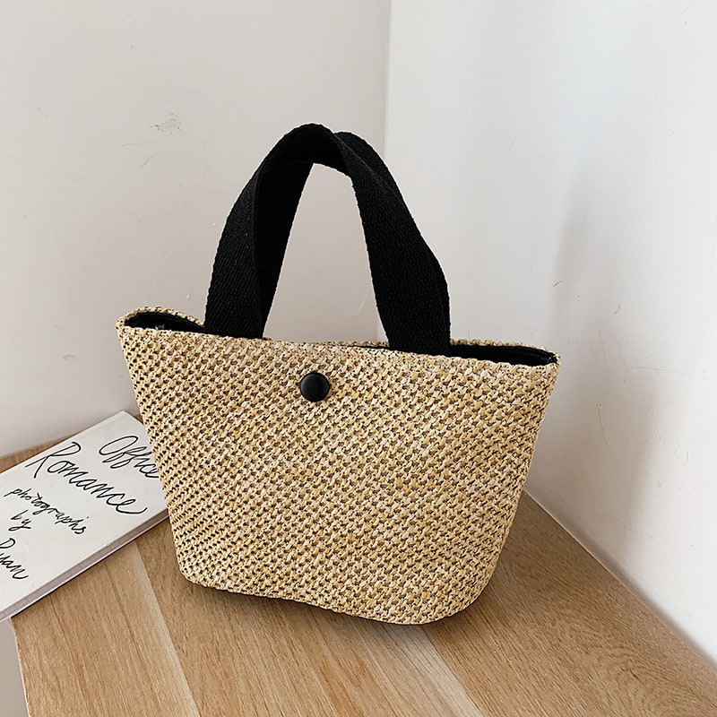 BD-GM30 Elegant Straw Woven Women Holiday Beach Tote Bag