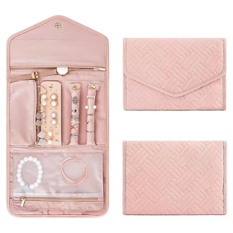BD-GM16 Roll Foldable Jewelry Case Travel Portable Organizer
