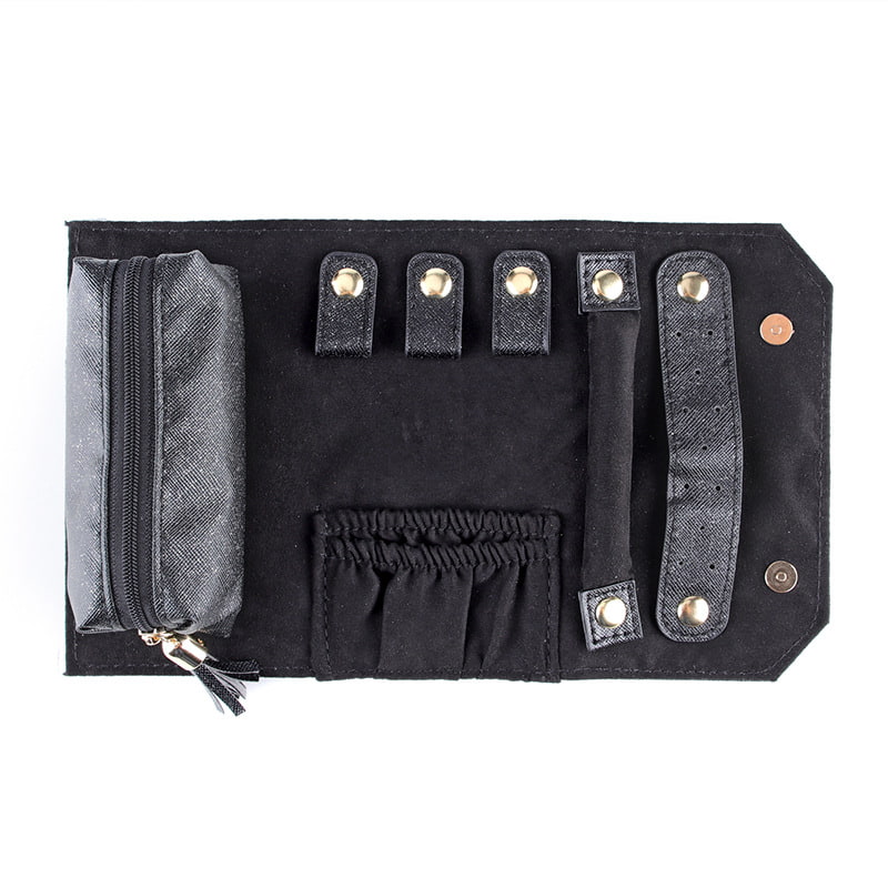 BD-GM47 PU Leather Portable Travel Jewelry Organizer Roll