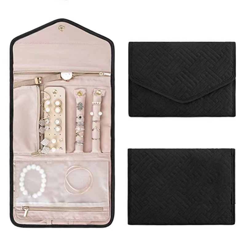 BD-GM16 Roll Foldable Jewelry Case Travel Portable Organizer
