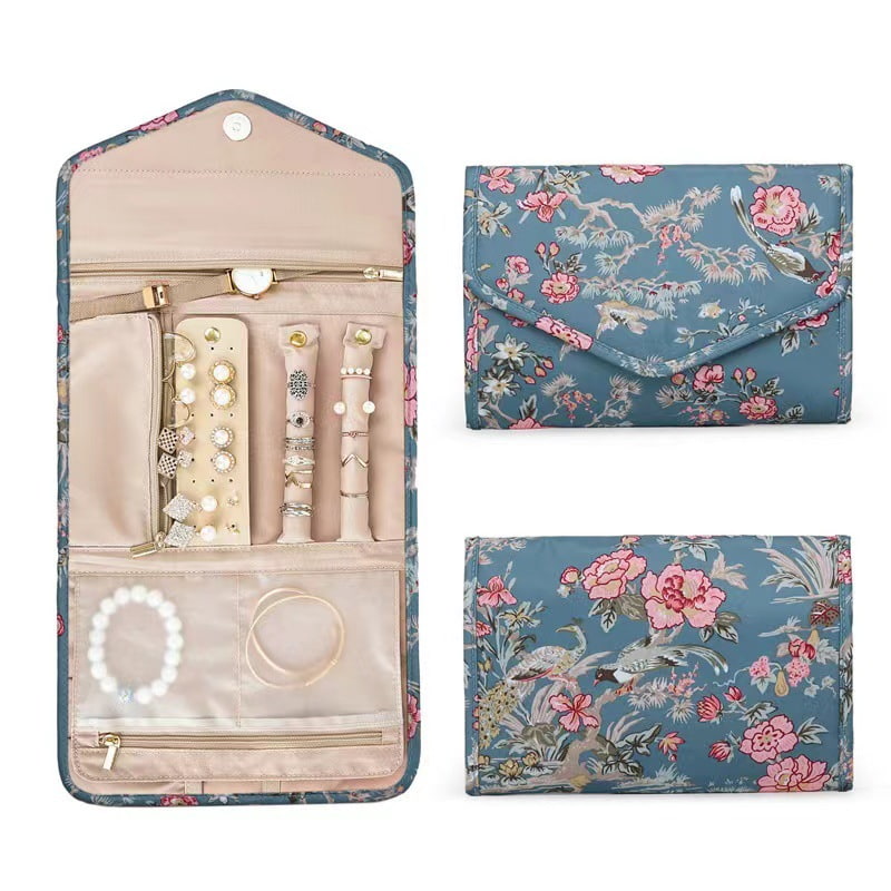 BD-GM16 Roll Foldable Jewelry Case Travel Portable Organizer